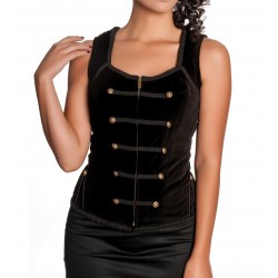 GOTHIC STYLE TOP VELVET MATERIAL WITH FRONTSIDE ZIP 